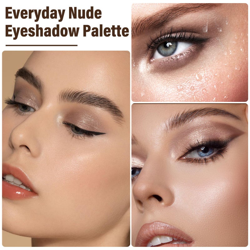 Boobeen 6 Colors Nude Eyeshadow Palette, Matte Shimmer Eyeshadow Makeup Palette for Neutral Smokey Bronze Eye Makeup - Image 4