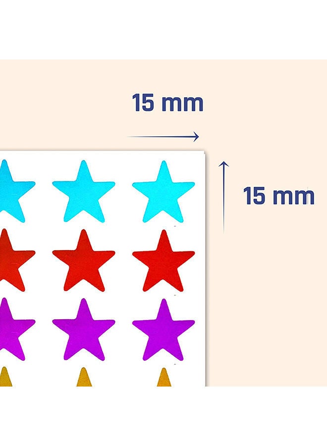 نيبمينينت مجموعة ملصقات على شكل نجمة من 10 أوراق 15x10سم - Image 2