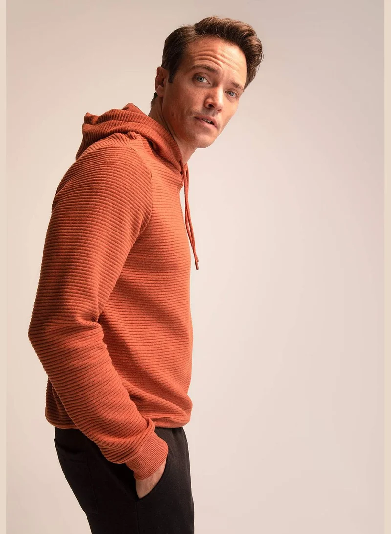 ديفاكتو Regular Fit Long Sleeve Hoodie
