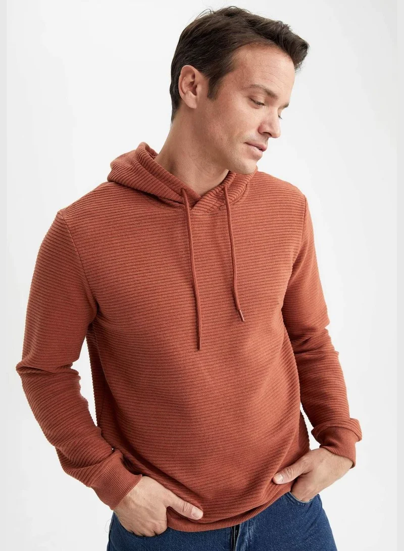 ديفاكتو Regular Fit Long Sleeve Hoodie
