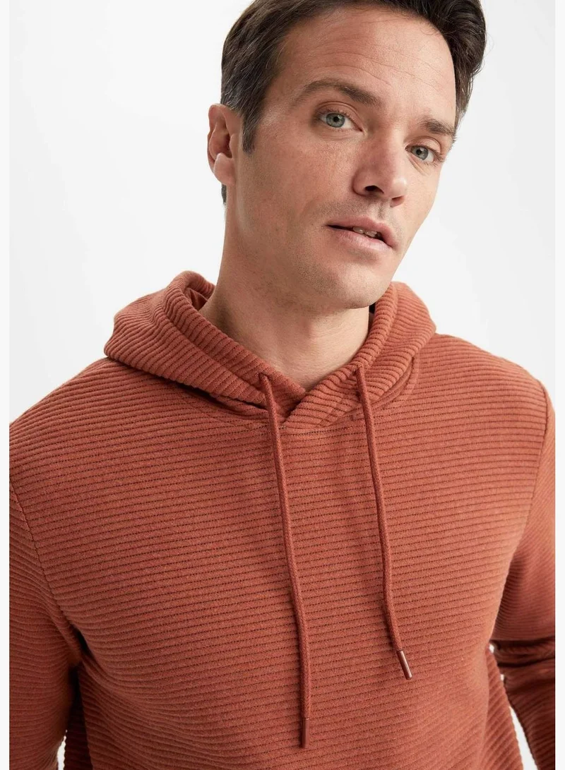 ديفاكتو Regular Fit Long Sleeve Hoodie
