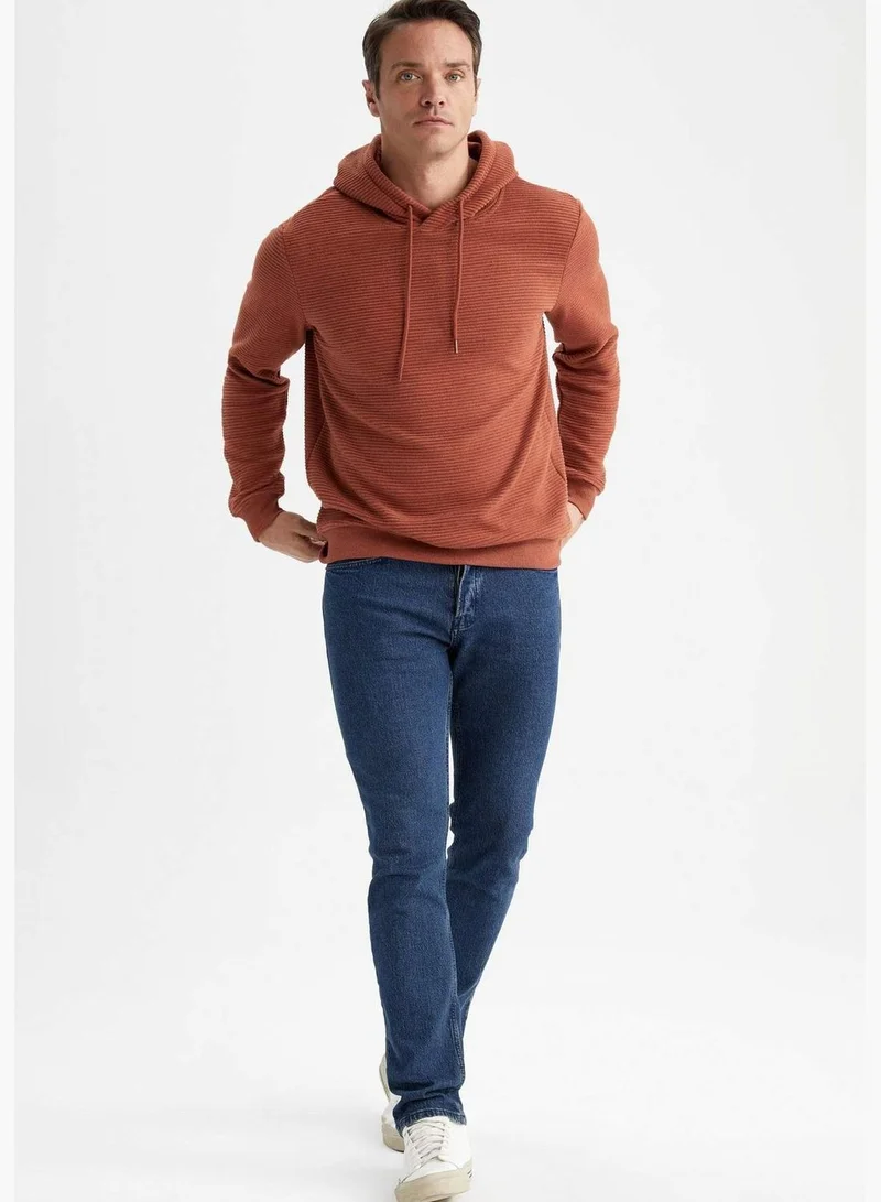 ديفاكتو Regular Fit Long Sleeve Hoodie