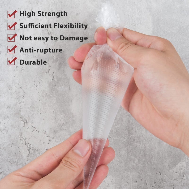 ChengFu 100pcs Disposable Small Piping Bags 8 inch, Mini Piping Bags, Pastry Piping Bags for Cream Frosting, Icing Bags for Cake and Dessert Decorations - Image 5