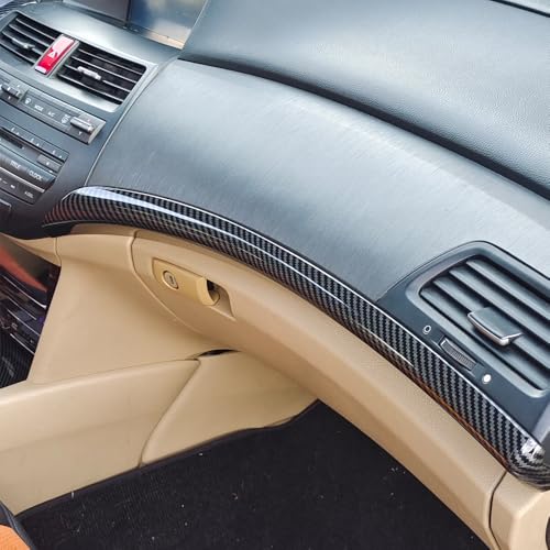 AEETUED Carbon Fiber Style Center Consoles Panel Stickers Dashboard Trims Strips Inner Decals for Honda Accord 2008 2009 2010 2011 2012 - Image 4