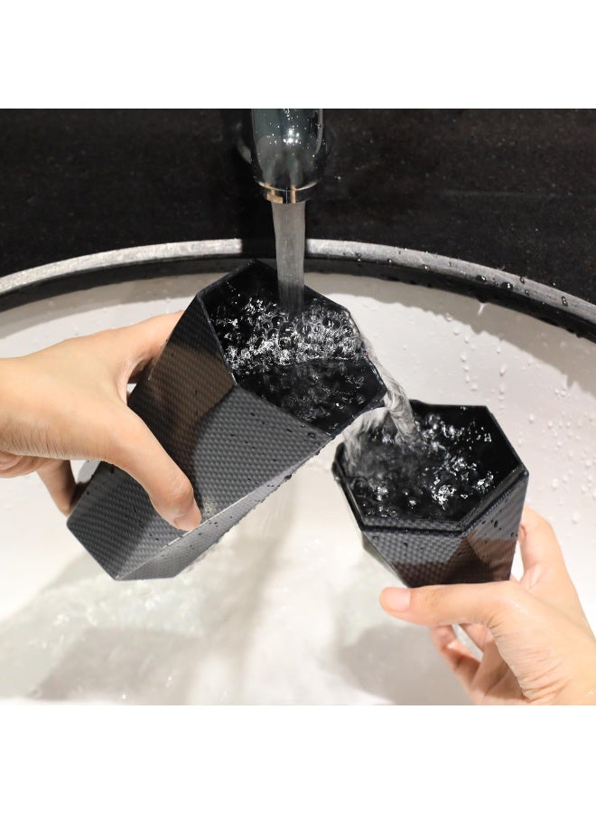 Beauenty Car Trash Can with Lid, New Car Dustbin Carbon Fiber Pattern Design, Leakproof Vehicle Trash Bin, Mini Garbage Bin for Automotive Car, Home, Office, Kitchen, Bedroom - Image 4