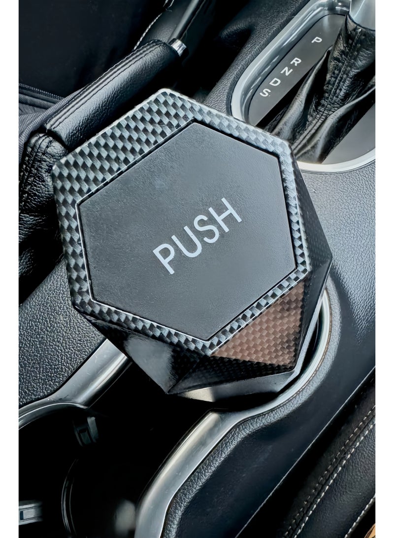 Beauenty Car Trash Can with Lid, New Car Dustbin Carbon Fiber Pattern Design, Leakproof Vehicle Trash Bin, Mini Garbage Bin for Automotive Car, Home, Office, Kitchen, Bedroom - Image 5