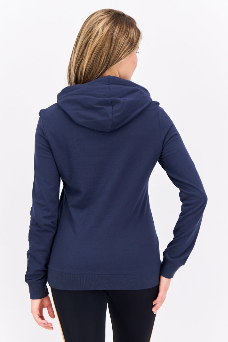 PUMA ملابس رياضية نسائية بأكمام طويلة مناسبة، خارجية، سويت شيرت، كحلي - Image 3