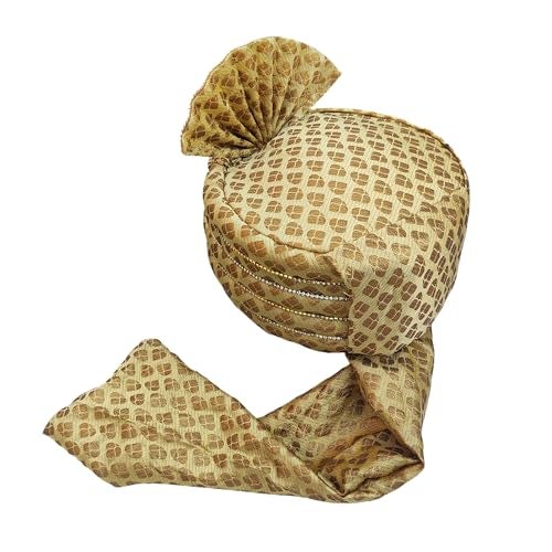 KRYPMAX Men's Ethnic Wedding Safa/Turban/Pagdi for Dulha Marriage/pagdi for Groom, Multicolor (Size: 22 to 22.5 Inch) - Image 2