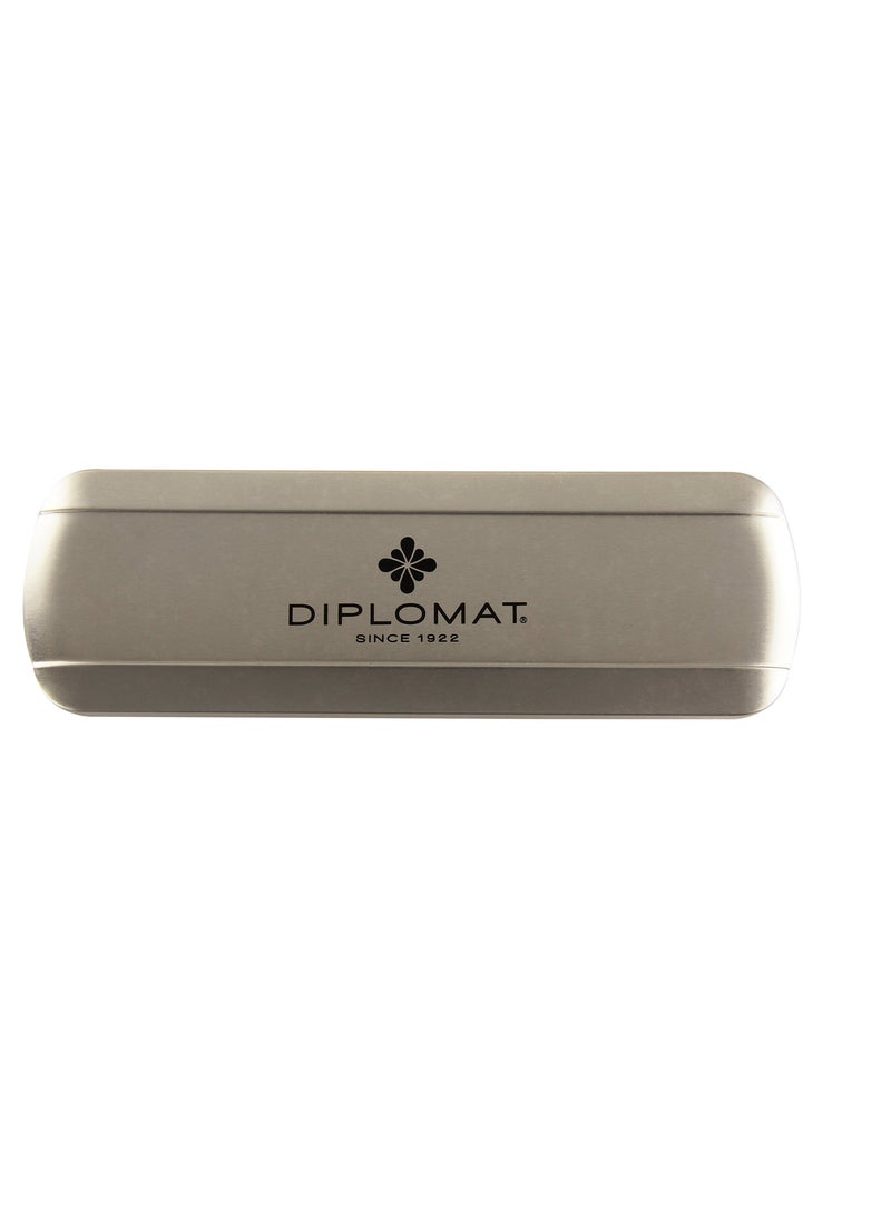 Diplomat - DIPLOMAT Spacetec Pearl Silver Ball Pen D10257038 - Image 1