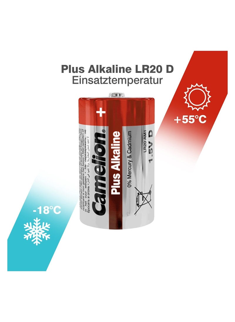 Camelion - Camelion LR20 D Mono Plus Alkaline Battery - Image 1