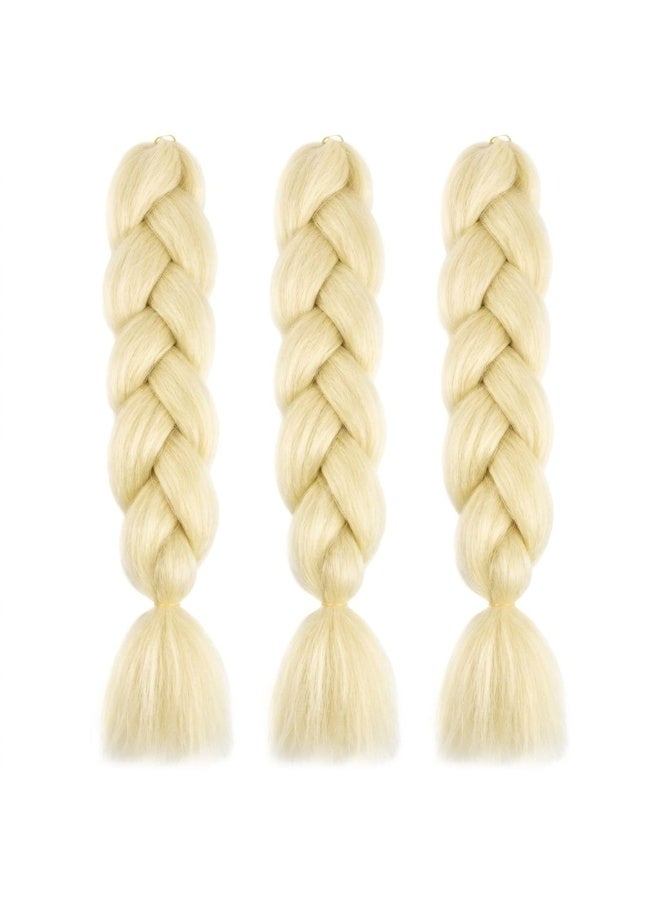 Ultra Light Platinum Blonde Kanekalon Braiding Hair Extensions for Box Braids & Afro Styles - 60cm - Professional Synthetic Hair - Image 1