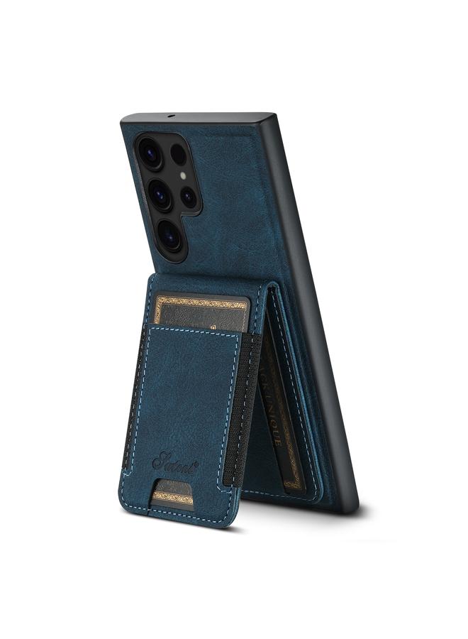 Suteni Case For Samsung Galaxy S23 Ultra 5G H17 Litchi Texture Leather MagSafe Detachable Wallet Phone Case - Image 3