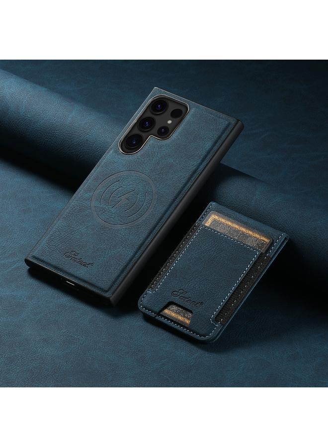 Suteni Case For Samsung Galaxy S23 Ultra 5G H17 Litchi Texture Leather MagSafe Detachable Wallet Phone Case - Image 2