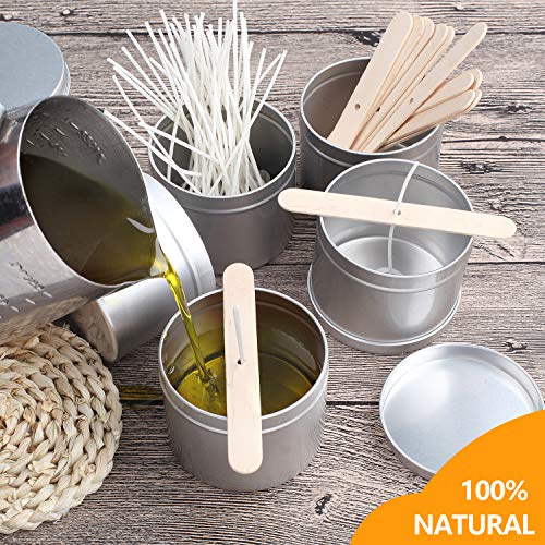 DINGPAI 100pcs Wooden Candle Wick Holders, Candle Wick Centering Devices for Candle Making, Candle Wick Bars, Wick Clips for Canld Centering Tool - Image 5