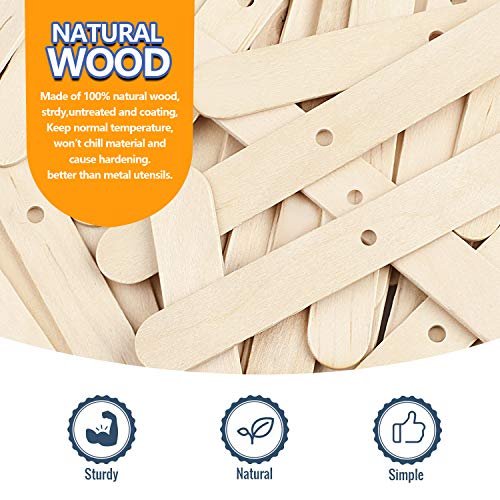 DINGPAI 100pcs Wooden Candle Wick Holders, Candle Wick Centering Devices for Candle Making, Candle Wick Bars, Wick Clips for Canld Centering Tool - Image 4