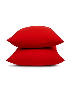 Cotton Pillow Case set Red 50x70