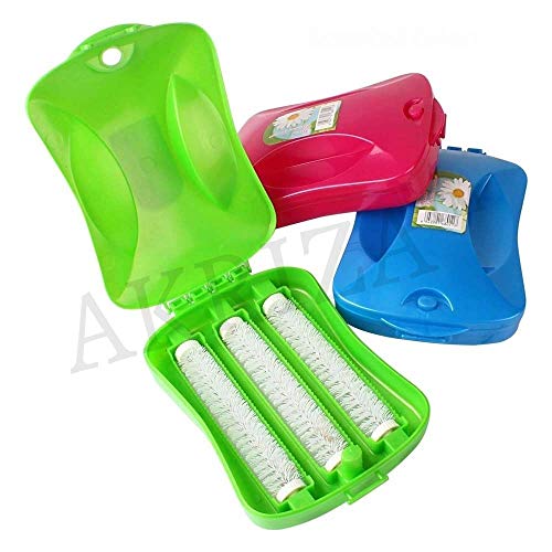 AKRIZA Plastic Handheld Carpet Roller Brush Cleaning With Dust Crumb Collector, Wet, And Dry Brush (Colour May Vary) 1, pack of 1 - Image 2