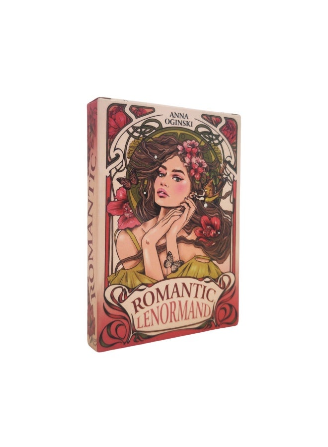NIBEMINENT Romantic Lenorman Tarot Card Set of 37 Cards 10.2 cm x 7.2 cm. English version. Visual art style. Floral pattern. Suitable for game board games at parties. - Image 1