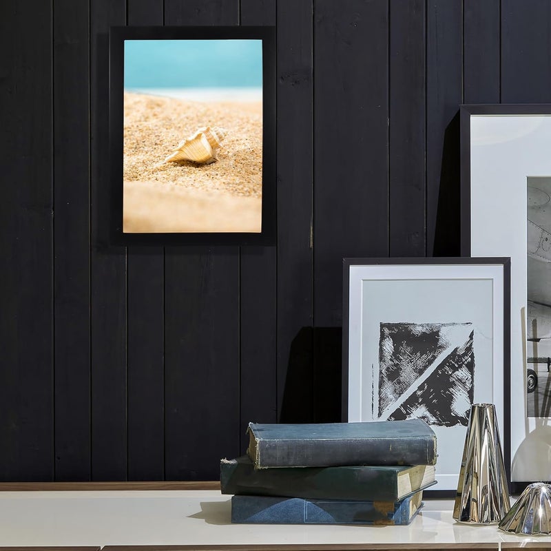 Wooden Photo Frame A4 Black Rounded Edge Picture Display Frame for Wall and Tabletop Home Décor Bedroom Photo Display - Image 5