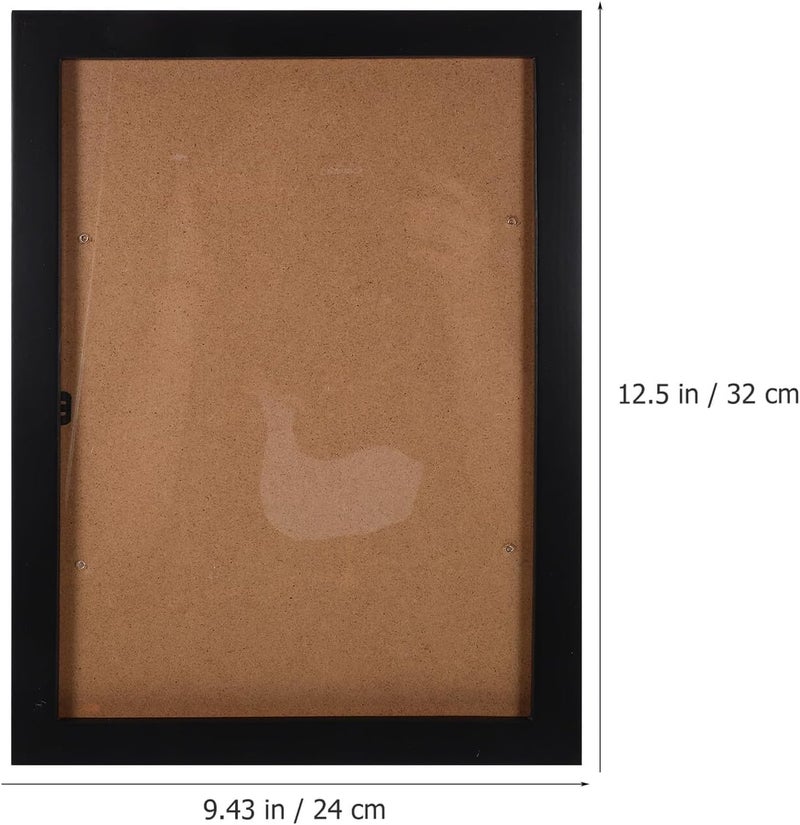 Wooden Photo Frame A4 Black Rounded Edge Picture Display Frame for Wall and Tabletop Home Décor Bedroom Photo Display - Image 2