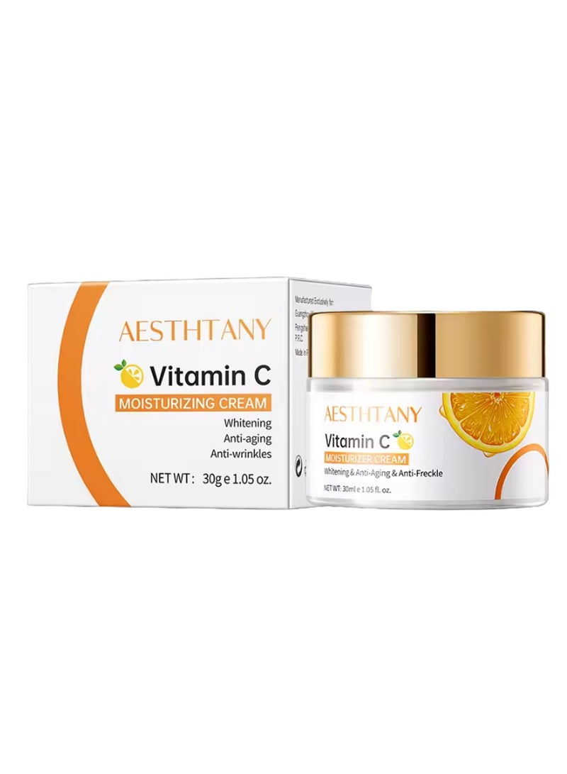 ايه اي اس تي اتش تي ايه ان واي كريم مرطب فيتامين C العضوي، كريم تبييض الوجه المضاد للتجاعيد ومضاد للشيخوخة - Image 1