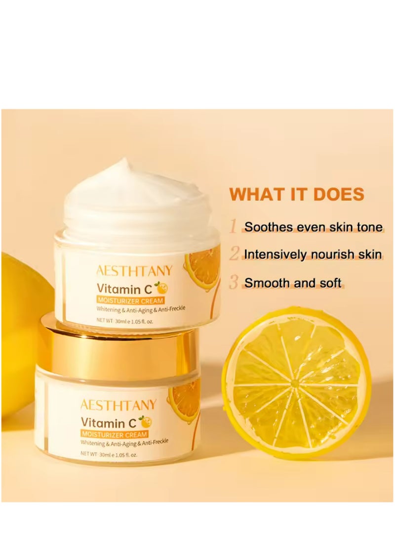 ايه اي اس تي اتش تي ايه ان واي كريم مرطب فيتامين C العضوي، كريم تبييض الوجه المضاد للتجاعيد ومضاد للشيخوخة - Image 3