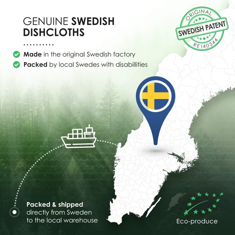 SUPERSCANDI 10 Pack Swedish Dishcloths for Kitchen - 100% Biodegradable & Compostable Reusable Paper Towels Washable, Food-Safe & Without Plastic - Dish Rags Suitable for Any Surface, White - Image 5