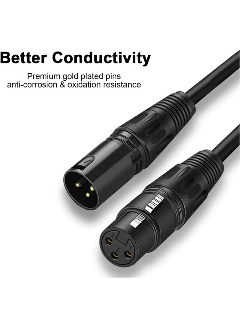 Microphone Cable Male To Female 3 Pin Cannon Balanced Extension Cable for Recording Applications, Mixers, Speaker Systems, DMX Lights, Mixer, Amplifiers (5 Meters) - Image 4