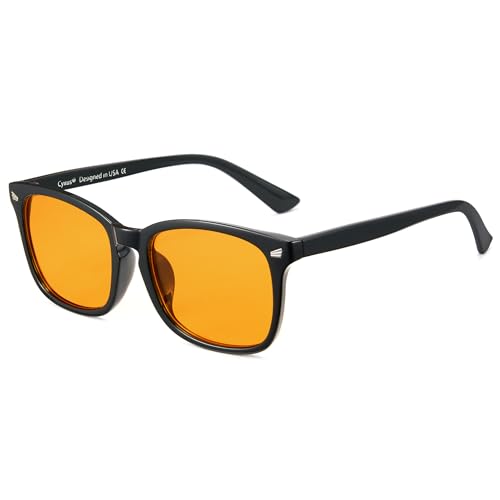 Cyxus Orange Blue Light Blocking Glasses for Men Women Gaming Glasses Redece Eye Strain Sleep Better 8082Z01 - Image 1