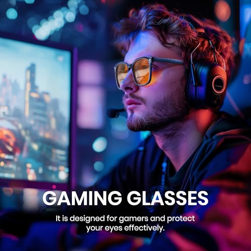 Cyxus Orange Blue Light Blocking Glasses for Men Women Gaming Glasses Redece Eye Strain Sleep Better 8082Z01 - Image 3