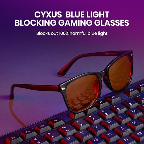 Cyxus Orange Blue Light Blocking Glasses for Men Women Gaming Glasses Redece Eye Strain Sleep Better 8082Z01 - Image 4