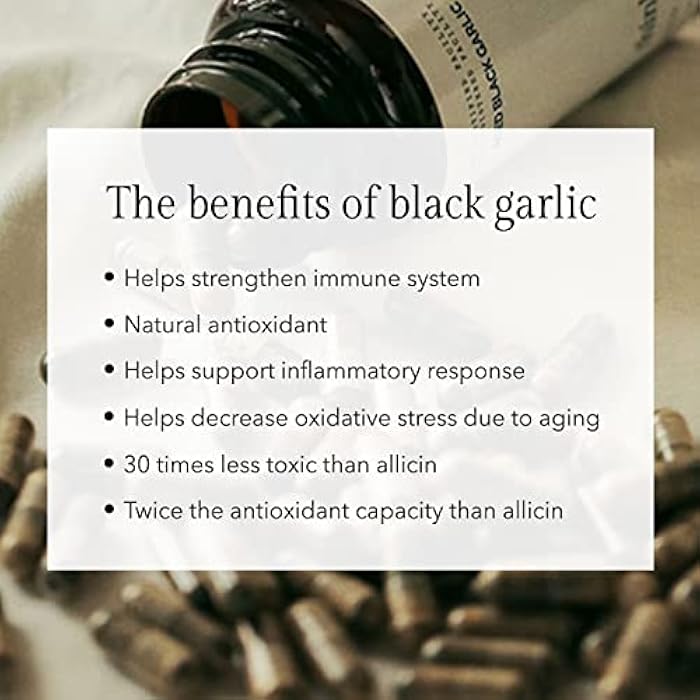 Think Remedy Aged Black Garlic Capsules - Garlic Pills - Less Odor - 60 Capsules - Allium Sativum Supplement - More Effective Than Allicin - Image 2