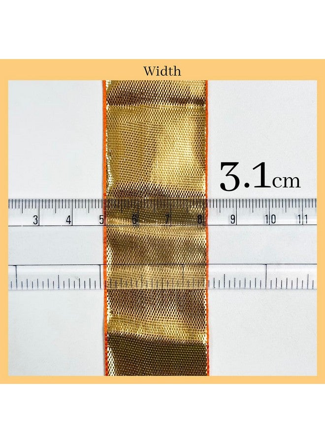 EmbroideryMaterial Golden Laces and Borders Material, Gota Patti Lace for Saree Border, Blouse, Dresses, Saree, Dupatta, Kurti, Lehenga, Suits & DIY Cloth Embellishment (3.1 CM Wide, 50 Meters) - Image 2