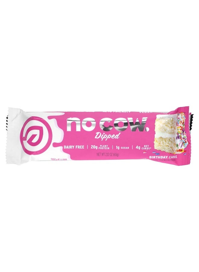 No Cow No Cow, Dipped Protein Bar, Birthday Cake, 12 Bars, 2.12 oz (60 g) Each  - Image 3