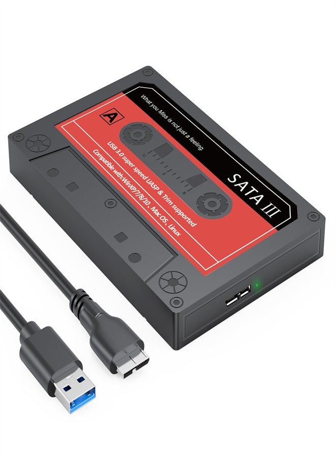 2.5" SSD Hard Drive Enclosure SATA to USB3.0 Adapter, External HDD Enclosure Support 7mm 9.5mm SSD HDD with UASP Max 6TB Compatible with Laptop WD Seagate - Image 3