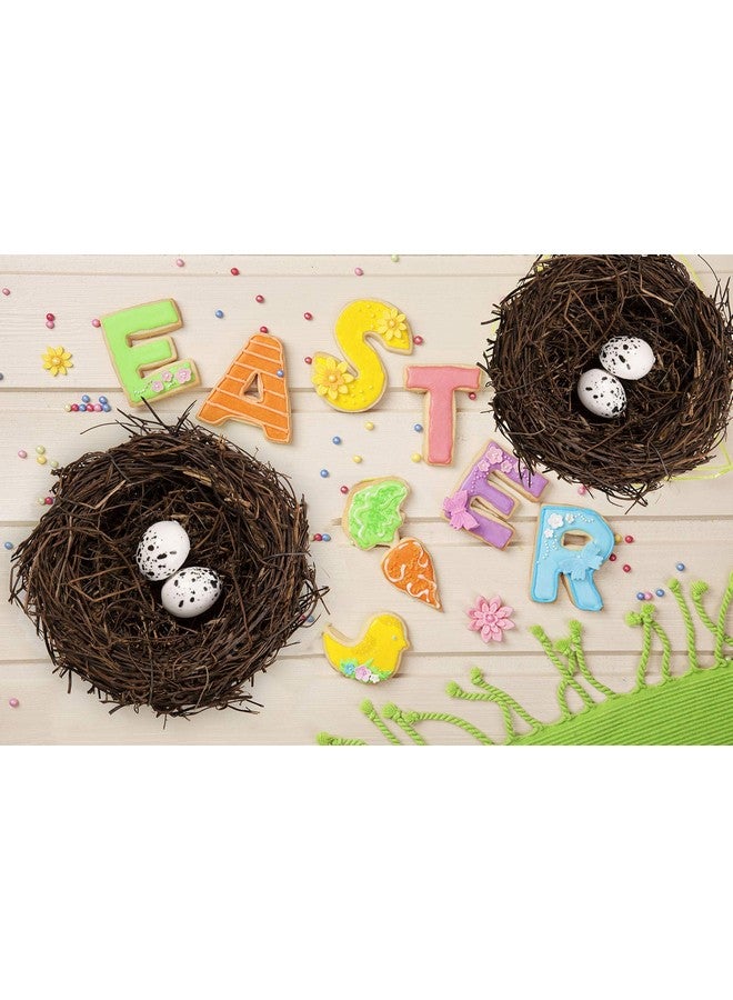 Whaline 3 Set Easter Bird Nest Decorating Kit with 6 Artificial Egg Foam Eggs Ornaments Rattan Birds Nest for Crafts Home Party Decor - Image 5