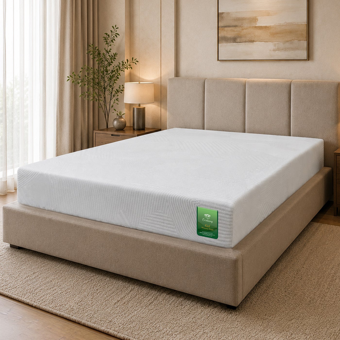Easeliving Cool Gel Memory Foam Mattress 150x200 cm - 18 cm Thick Medium Soft Spring-Free Mattress | Foam Mattress with Pressure Relief & Washable Cover | Queen Size Mattress for All Sleepers