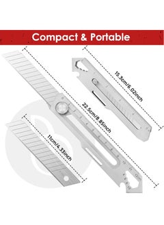 SYOSI 2 Pcs Utility Knife, Stainless Steel Retractable Box Cutter, Multifunctional Utility Knife with 10 Pcs Replaceable Blades for Office, Home, School - pzsku/Z2B2D3792FF3511CA0F59Z/45/_/1715844298/b589d5ce-8b9d-454b-8176-13cf45b9784b