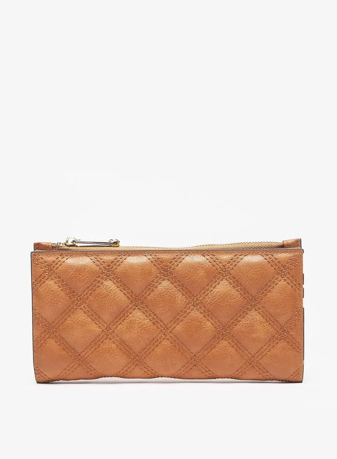 سيليست Women's Quilted Wallet with Zip Closure