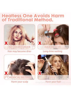 Daytoyz Heatless Curling Rod Headband – Premium Rods for Tight and Loose Curls - Mulberry Silk Wave Curler Soft Plush Cotton Filling Hairclips, Scrunchies  - Image 3