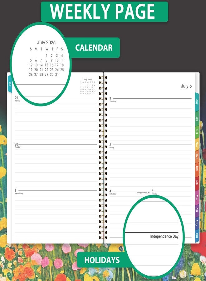 Lortarl 2026-2027 Planner - 2026-2027 Planner Weekly and Monthly, July 2026-June 2027, Academic Planners, 8.5''x11, with 12 Colorful Tabs, Flexible Cover - Image 4