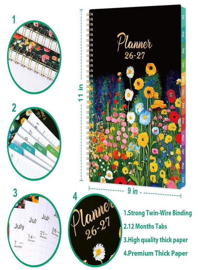 Lortarl 2026-2027 Planner - 2026-2027 Planner Weekly and Monthly, July 2026-June 2027, Academic Planners, 8.5''x11, with 12 Colorful Tabs, Flexible Cover - Image 3