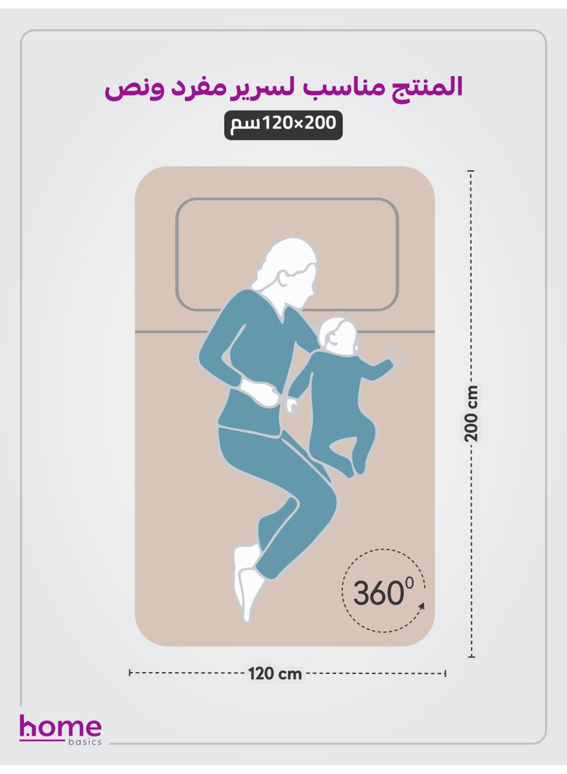 Donetella Bedding Fitted Sheet - Fits 120x200 Cm Bed For Twin Bed 2 Pcs (1 Fitted Sheet and 1 Pillowcase) - 30 Cm Deep Pocket - Solid Bed Sheet - Image 2