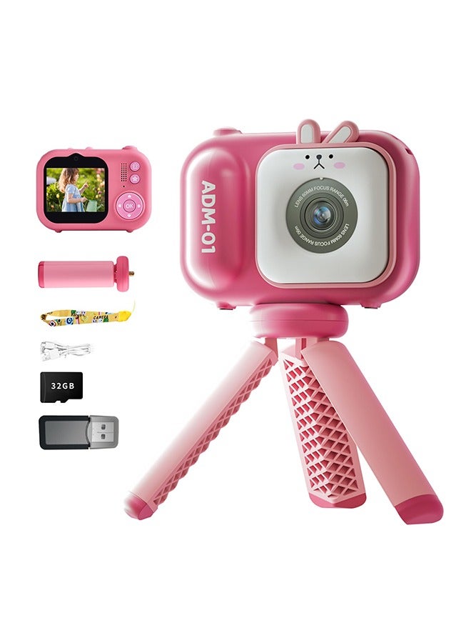 XiuWoo Kids Camera with Tripod, Birthday Gifts for Girls/Boys Age 3-9yr,Cute Portable Little Girls/Boys Gifts Kids Camera Toys for 3-12 Year Old Boys/Girls,Selfie Camera for Kids - Image 1