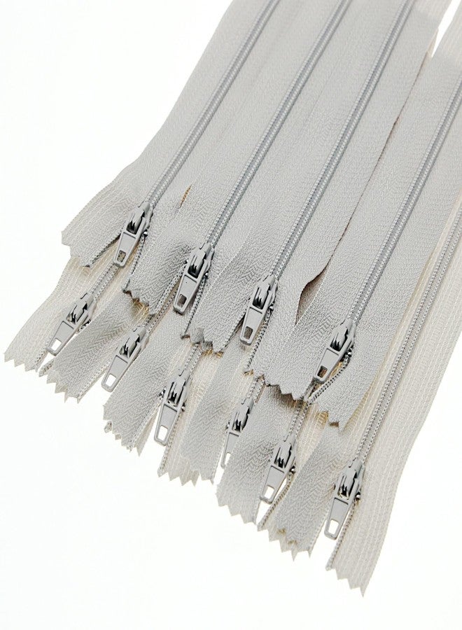 SHUNLI #3 Nylon Coil Zipper,Gray Closed End Zippers Bulk for DIY Tailor Sewing Crafts,Bags,Purses(20 PCS/Pack,24 Inch) SHUNLI - Image 1