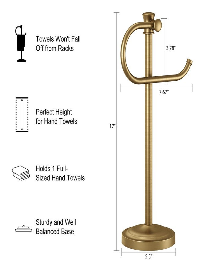 BESy حامل مناشف من النحاس العتيق من BESy، مقاس 17 بوصة، حامل مناشف يدوي، حامل مناشف للحمام، حامل مناشف قائم بذاته، حلقة مناشف من الفولاذ المقاوم للصدأ، ملحقات تركيب، رف مناشف - Image 4