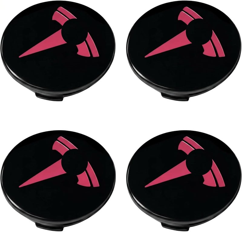 Tesheer Wheel Center Hub Cap Kit with Tesla Emble Brand Center Caps for Model 3 Model Y with 20 Lug Nut Covers (4PCS) (Pink) - Image 1