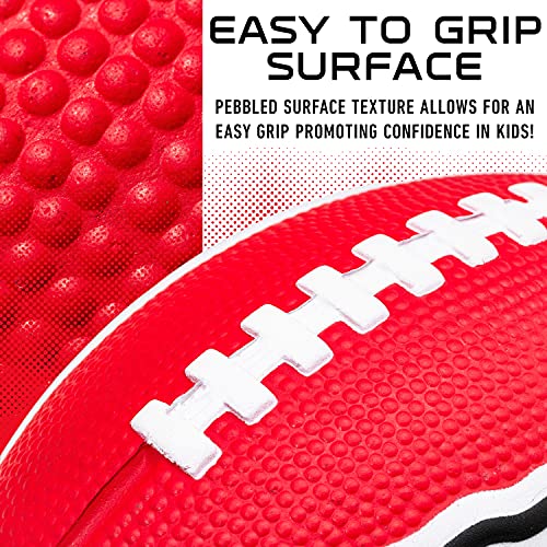 Franklin Sports NFL Kansas City Chiefs Football - Kids Foam Football - Soft Junior Size 8.5" Ball with 3D Logos - Perfect for Gameday + Tailgates - Image 4