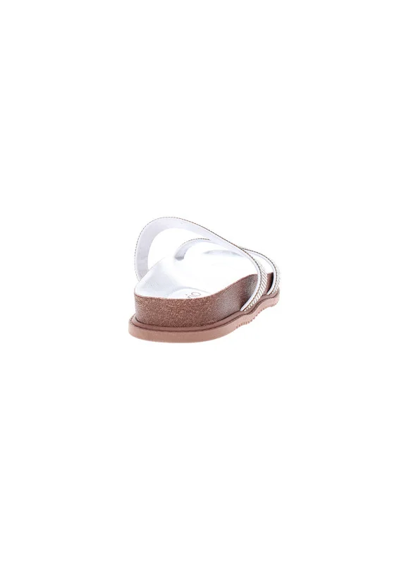 بيرا ريو Beira Rio Ladies Flat Sandals White | Made In Brazil