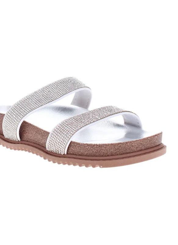 بيرا ريو Beira Rio Ladies Flat Sandals White | Made In Brazil